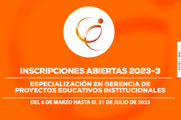 Inscripciones abiertas para la Especialización en Gerencia de Proyectos Educativos Institucionales