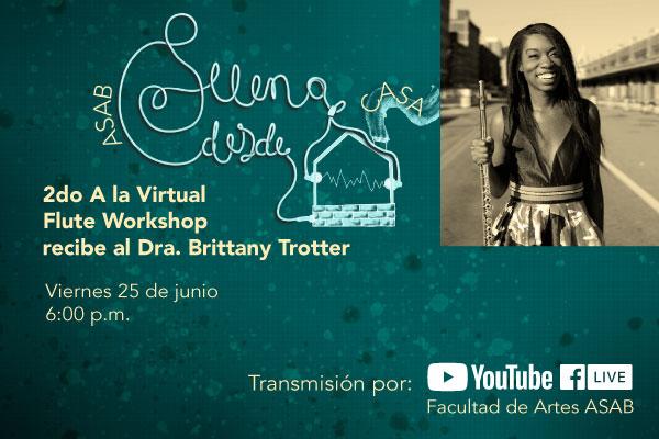 Imagen evento 2do A la Virtual Flute Workshop recibe a la Dra. Brittany Trotter