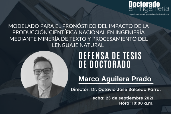 Imagen evento Jornada académica de defensa de tesis doctoral