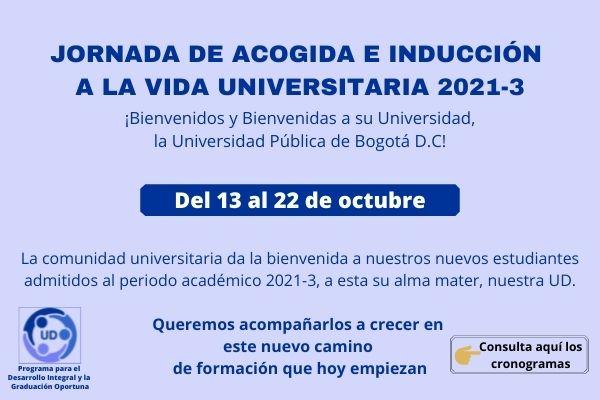 Imagen evento Jornada de acogida e inducción a la vida universitaria 2021-3