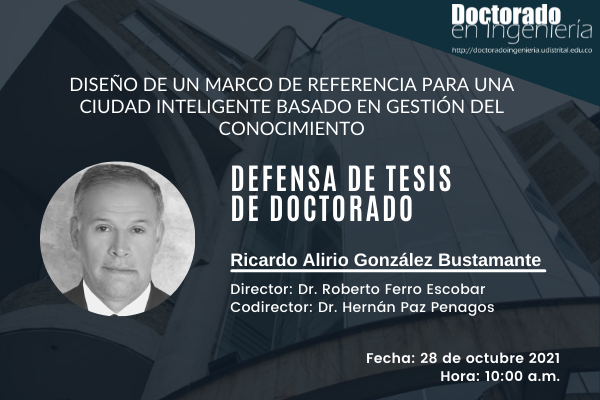 Imagen evento Este 28 de octubre, jornada de defensa de tesis doctoral