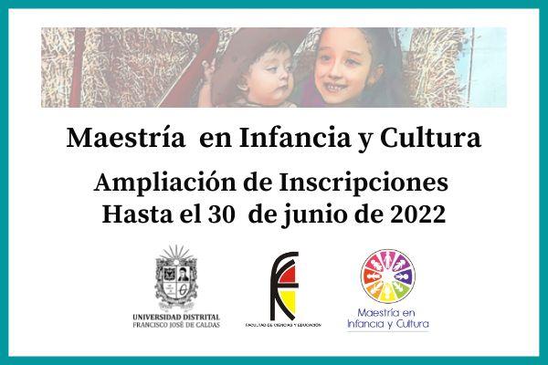 Imagen evento Maestría en Infancia Y Cultura amplia inscripciones hasta el 30 de junio
