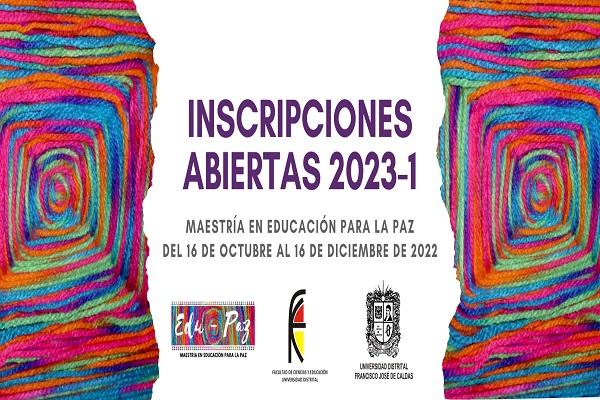 Imagen evento Inscripciones abiertas Maestría en Educación para la Paz 2023-1