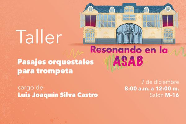 Imagen evento Taller "Pasajes orquestales para trompeta", con Luis Joaquín Silva Castro