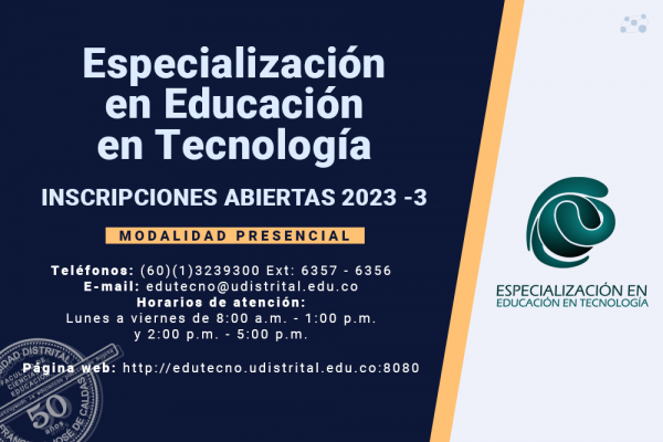 Imagen evento Inscripciones Abiertas Especialización en Educación en Tecnología