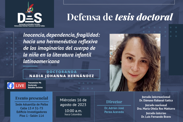 Imagen evento Sustentación pública de tesis doctoral - Nadia Johanna Hernández