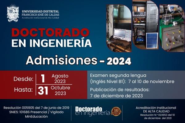 Imagen evento Admisiones 2024 - Doctorado en Ingeniería