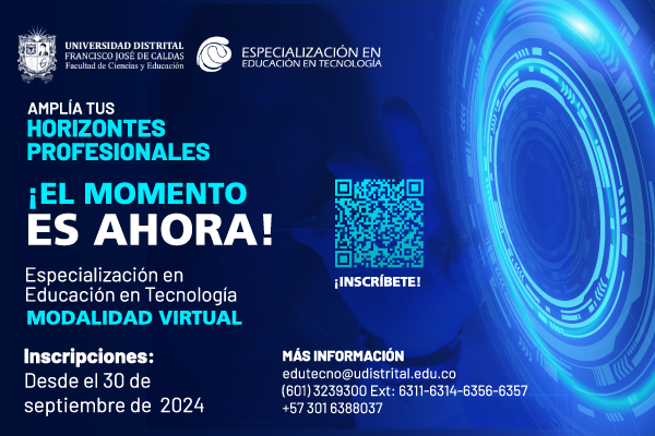 Imagen evento Inscripciones en la Especialización en Educación en Tecnología Modalidad virtual