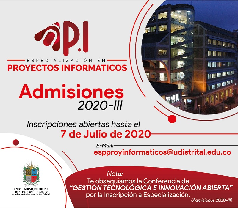 Imagen publicación:  Inscripciones abiertas Especialización en Proyectos Informáticos