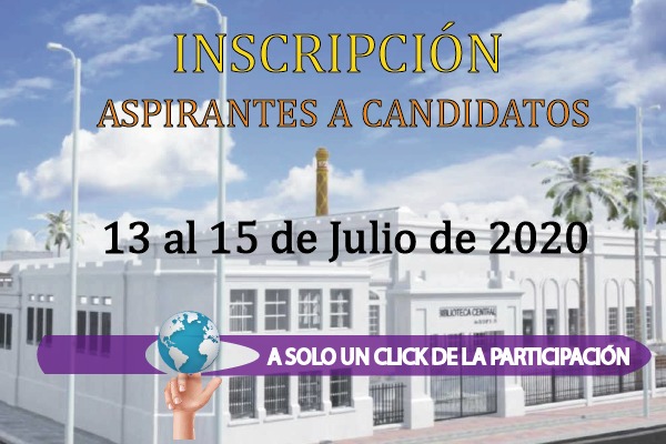 Imagen publicación: Inscripción de candidatos para la Elección 2020-I