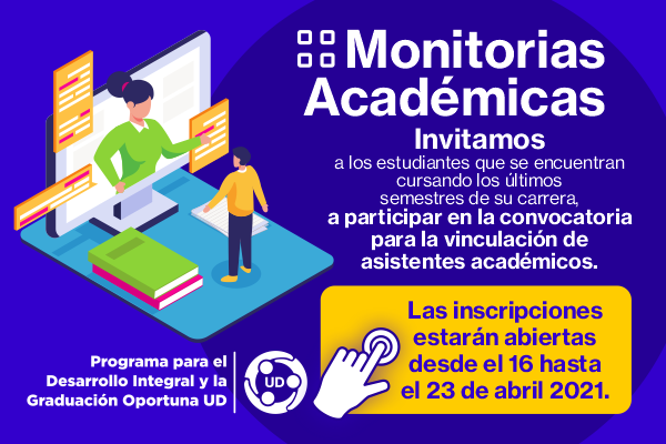 Imagen publicación: Participa en la convocatoria de monitores en la modalidad de asistente académico