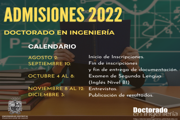 Imagen publicación: Abiertas admisiones para el Doctorado en Ingeniería 2022