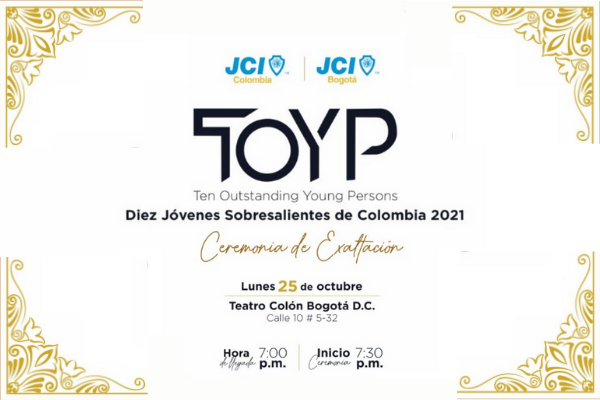Imagen publicación: TOYP Colombia 2021 - Exaltación de 10 jóvenes sobresalientes de Colombia
