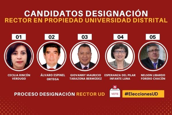Imagen publicación: Aspirantes a Rector UD ya tienen número en el tarjetón