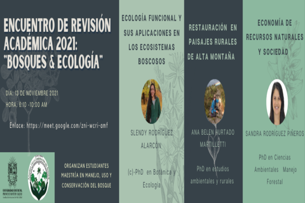 Imagen publicación: Encuentro de Revisión Académica 2021: Bosques & Ecología