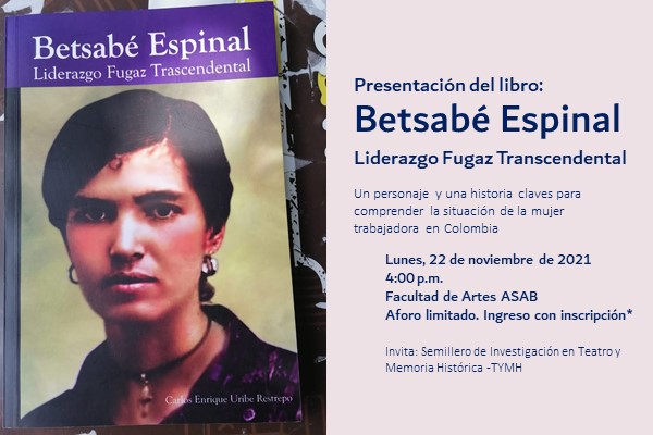 Imagen publicación: Les invitamos a la presentación del libro: Betsabé Espinal. Liderazgo fugaz transcendental