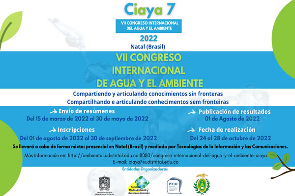 Imagen publicación: VII Congreso Internacional del agua y el ambiente (Ciaya7)
