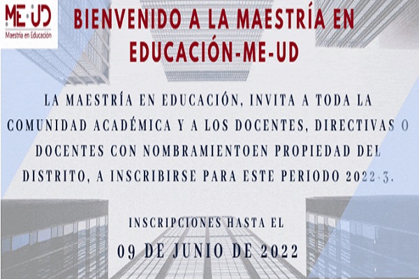 Imagen publicación: Hasta el 9 de junio están abiertas inscripciones para la Maestría en Educación