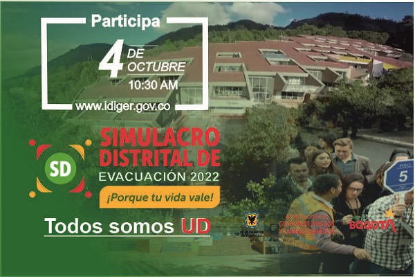 Imagen publicación: Simulacro Distrital de evacuación 2022