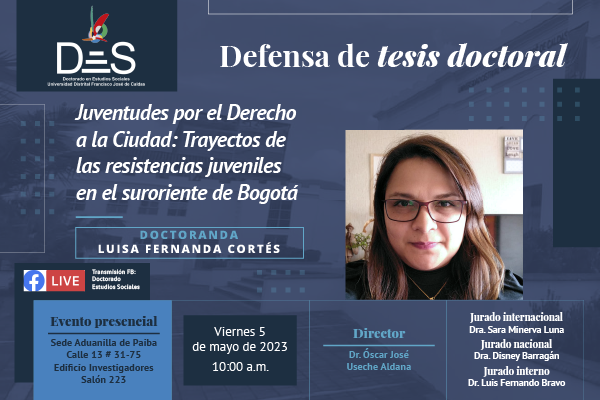 Imagen publicación: Sustentación pública de tesis doctoral - Luisa Fernanda Cortés Navarro