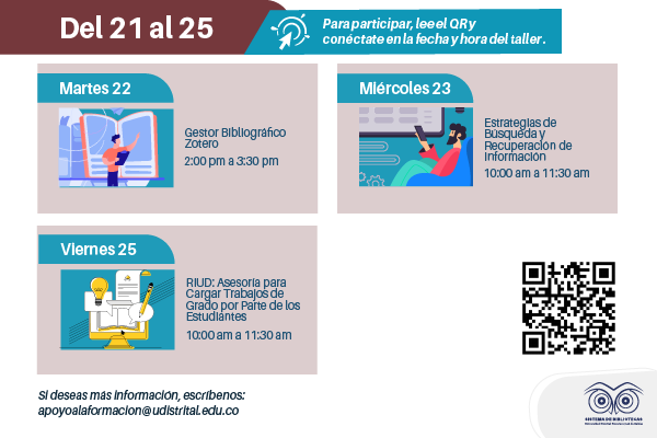 Imagen publicación: Agenda de formación Agosto Biblioteca UD