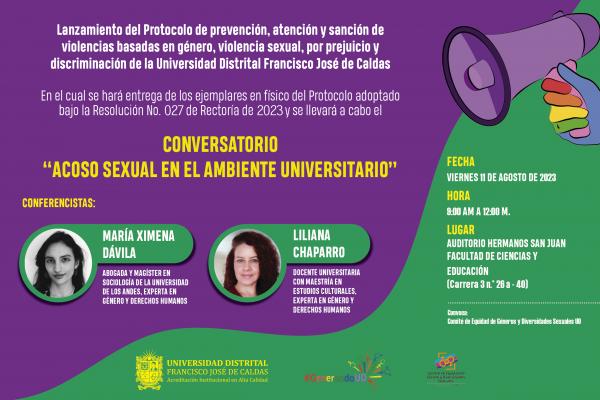 Imagen noticia: Conversatorio "Acoso Sexual en el Ambiente Universitario"
