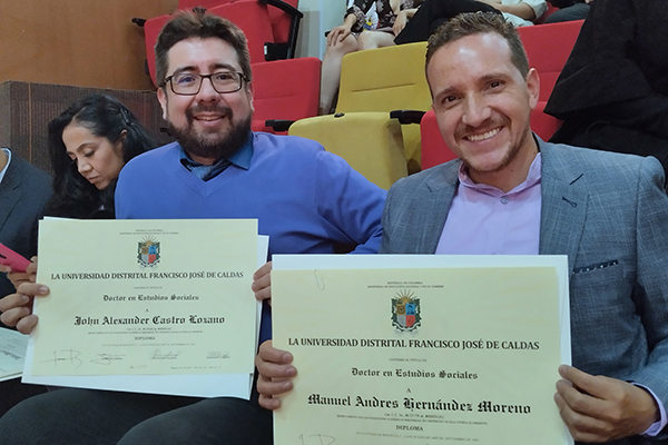 Imagen publicación: Graduación de nuevos doctores en el DES: Manuel Hernández - Alexander Castro - Wilson Torres