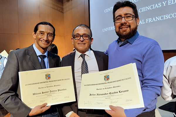 Imagen publicación: Graduación de nuevos doctores en el DES: Manuel Hernández - Alexander Castro - Wilson Torres