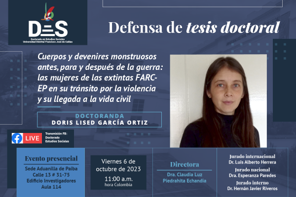 Imagen publicación: Sustentación pública de tesis doctoral - Doris Lised García Ortiz