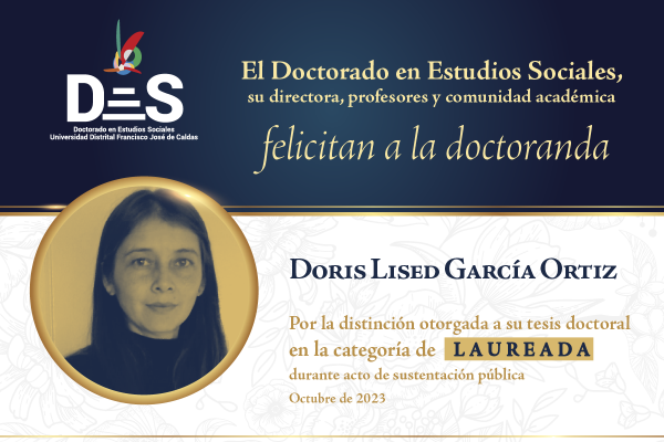 Imagen publicación: Tesis categoría LAUREADA otorgada a la doctoranda Lised García
