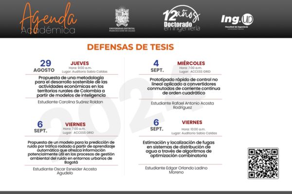 Imagen publicación: Agenda Académica - Doctorado en Ingeniería