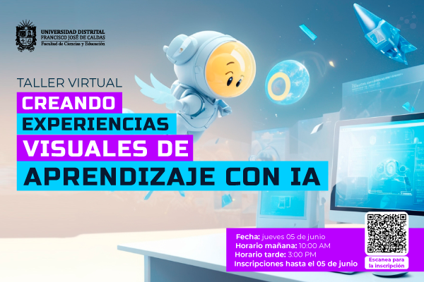 Imagen publicación Taller Virtual Creando experiencias visuales de aprendizaje con IA