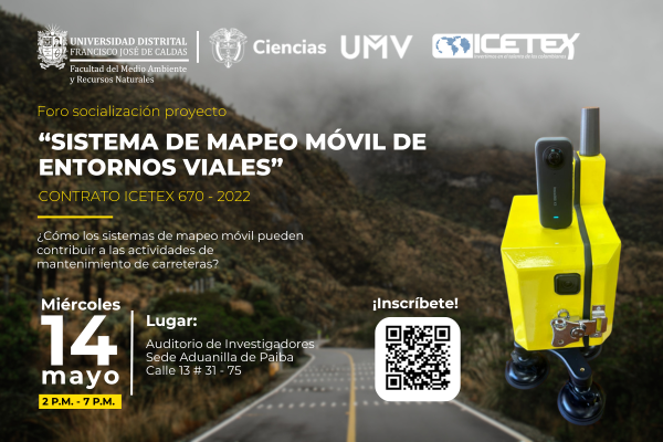 Imagen publicación Socialización ‘Sistema de Mapeo Móvil de Entornos Viales’, en alianza con MinCiencias, UMV e ICETEX