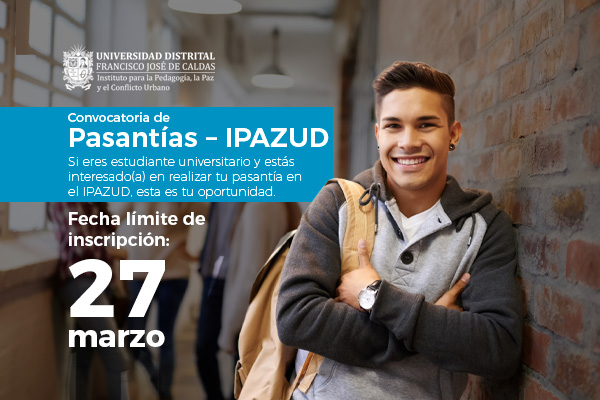 Imagen publicación IPAZUD abre convocatoria 2026: Pasantías para transformar la paz y el territorio