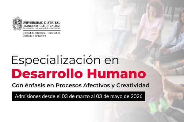 Imagen publicación Abren inscripciones para la Especialización en Desarrollo Humano con énfasis en Procesos Afectivos y Creatividad