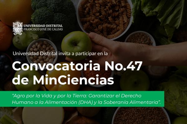 Imagen publicación Participe de La Convocatoria No.47 de MinCiencias 