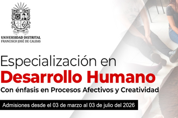 Imagen publicación:  Ampliación del proceso de admisión de la Especialización en Desarrollo Humano con énfasis en Procesos Afectivos y Creatividad