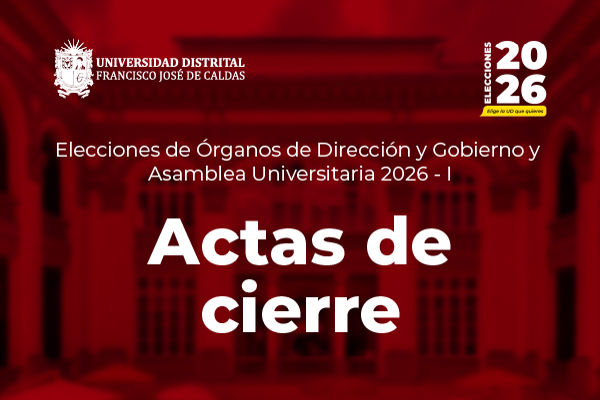 Imagen publicación Actas de Cierre y Escrutinio Proceso Electoral 2026-1