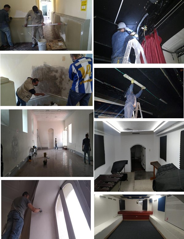 fotografías de mantenimiento sedes Facultad de Artes ASAB